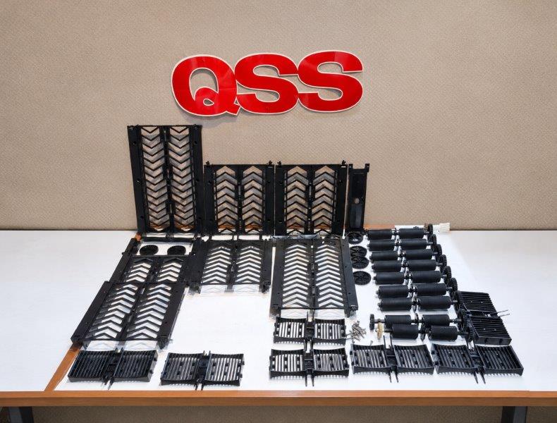 Spare-part racks and rollers