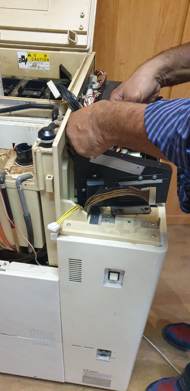 Service work on film processor