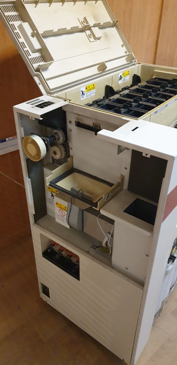Film processor with covers removed