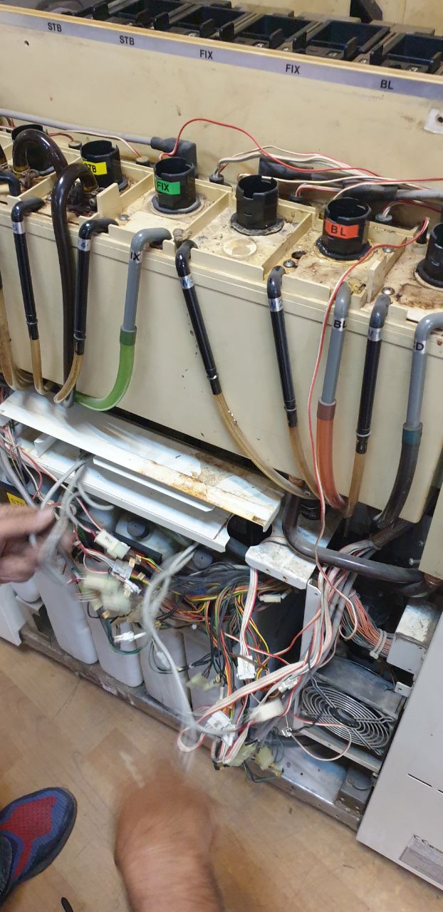 Chemical tanks and cable connections